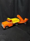 VINTAGE Tonka Dump Truck w/ Sand Loader Pressed Steel Orange Yellow Original 60s