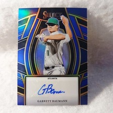 2024 Panini Select Signature Selections Garrett Baumann Blue Prizm Auto RC 20/49