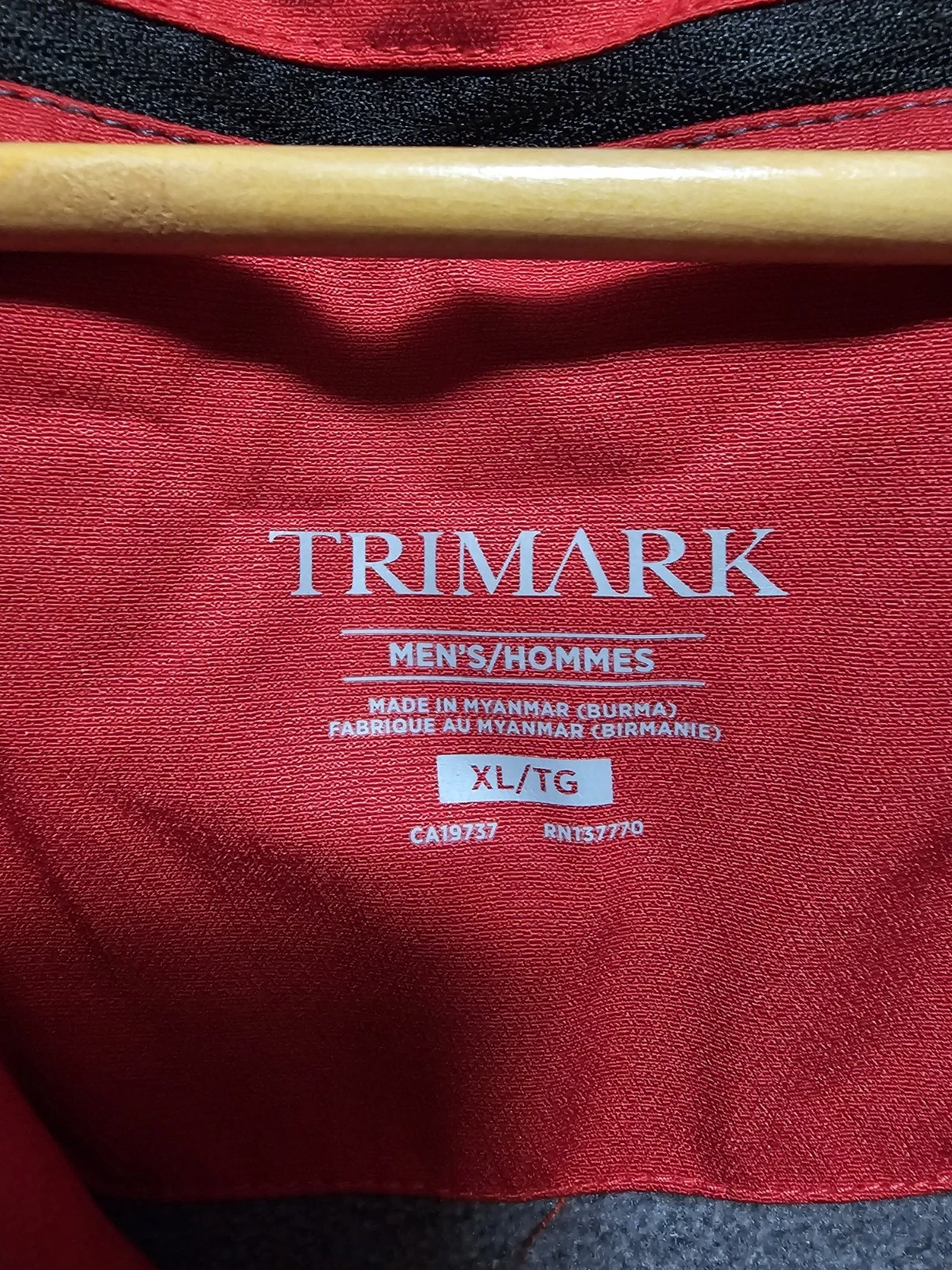 Trimark Mens Red Coat JB Hunt Logo Size XL Fleece Lined image 5