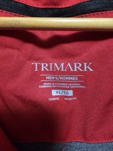 Trimark Mens Red Coat JB Hunt Logo Size XL Fleece Lined image 5