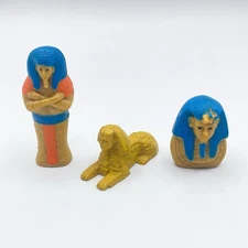 Safari LTD Ancient Egypt Figures Mummy Sphinx Pyramid Pharoah PVC Vintage Lot 3x