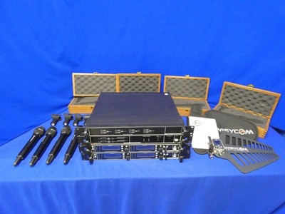 WisyCom MRK960 Receiver QTY 2 470-840MHz w/SPL218AW Splitter & (4) MTH400-US Mic