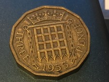 1953 Elizabeth II British Threepenny 3d