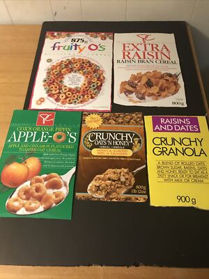 5 Old cereal box fronts from the 90s   not complete box 
