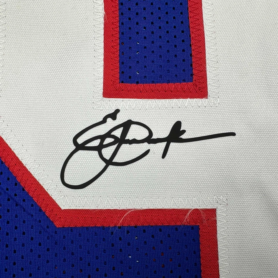 Camiseta deportiva facsímil autografiada Eric Dickerson SMU azul reimpresión talla XL para hombre Foto 2 de 4