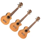 Laka Maple Series Electro-Acoustic Cutaway Ukulele. Soprano/Concert/Tenor D