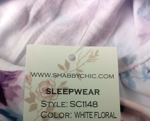 NUEVO CON ETIQUETAS BLANCO FLORAL Shabby Chic Mujer Microfibra Vestido de Noche Pijama Camisa para Dormir - Imagen 11 de 11