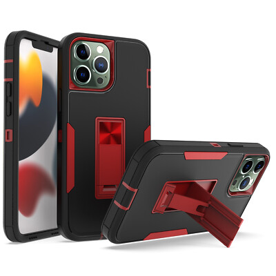For iPhone 15 Pro Max 14 13 12 11 8 Shockproof Rubber Stand Case Magnetic Cover