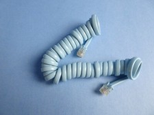 WESTERN ELECTRIC BLUE TELEPHONE HANDSET COIL CORD 9" NEW