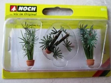 14024 Noch HO Pack of 3 Garden Palm Plants and Various Uses