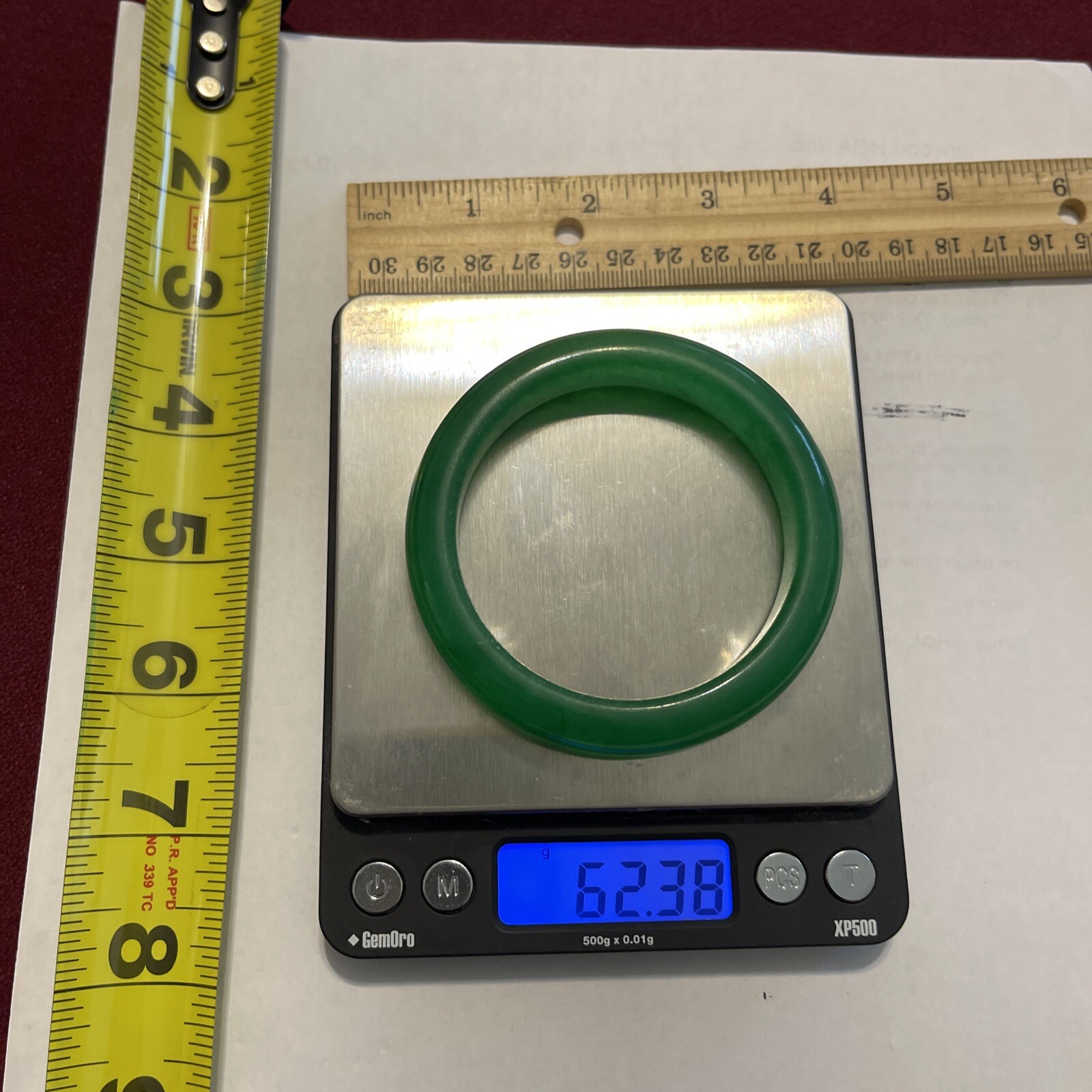 Natural Jade Stone Bangle Bracelet for Women-image