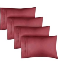 Pillow Cases Set of 4, Hotel Quality Soft Breathable Pillow Covers by CGK Linens