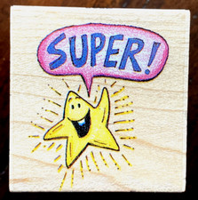 NEW ALL NIGHT MEDIA "SUPER " STAR SCHOOL TEACHER GRADE RUBBER STAMP