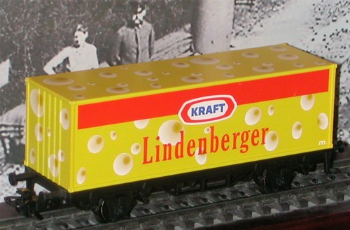 märklin-H0 4482.010 KRAFT Lindenberger Containerwagen-SoMo immitierte Käselöcher