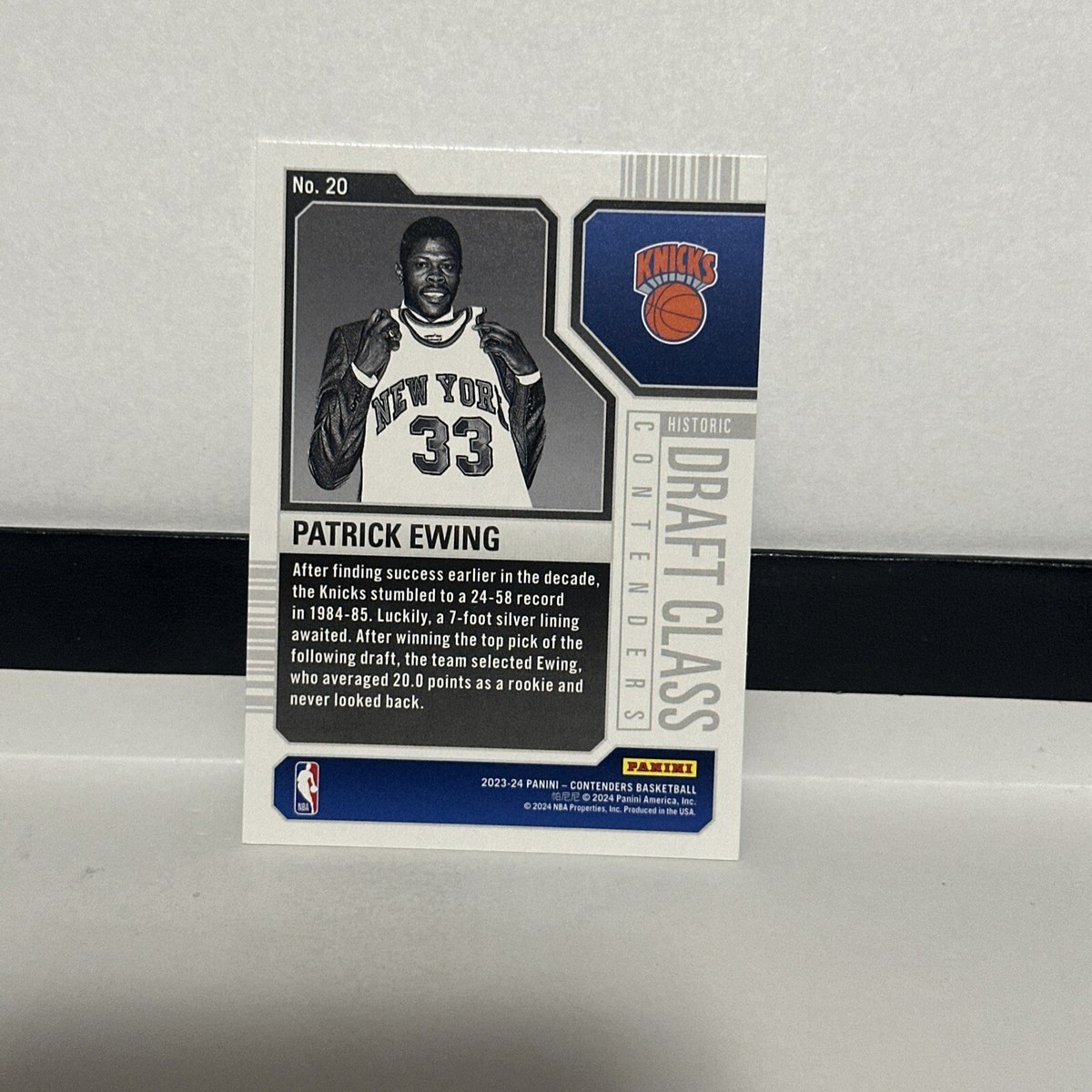 NBAカード　panini Patrick Ewing 1of1 2023-24 panini contenders basketball Patrick Ewing Historic
