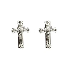 1Pair Retro Metal Hair Clips Halloween Cross Hairpin with Punk Duckbill Clips...