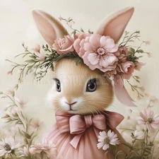 Digital Painting Pastel Image Desktop Wallpaper Background AI Art Rabbit Picture