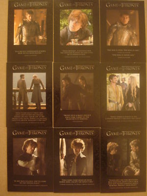 GAME OF THRONES - STAFFEL VIER (4): ZITIERBARES GAME OF THRONES - SET MIT 9 KARTEN
