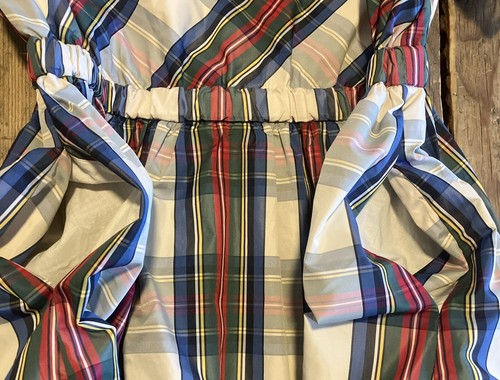 CREWCUTS 8 Girls Beige Red Blue Black Gold Tartan Plaid Holiday Party Dress EUC - Picture 5 of 8
