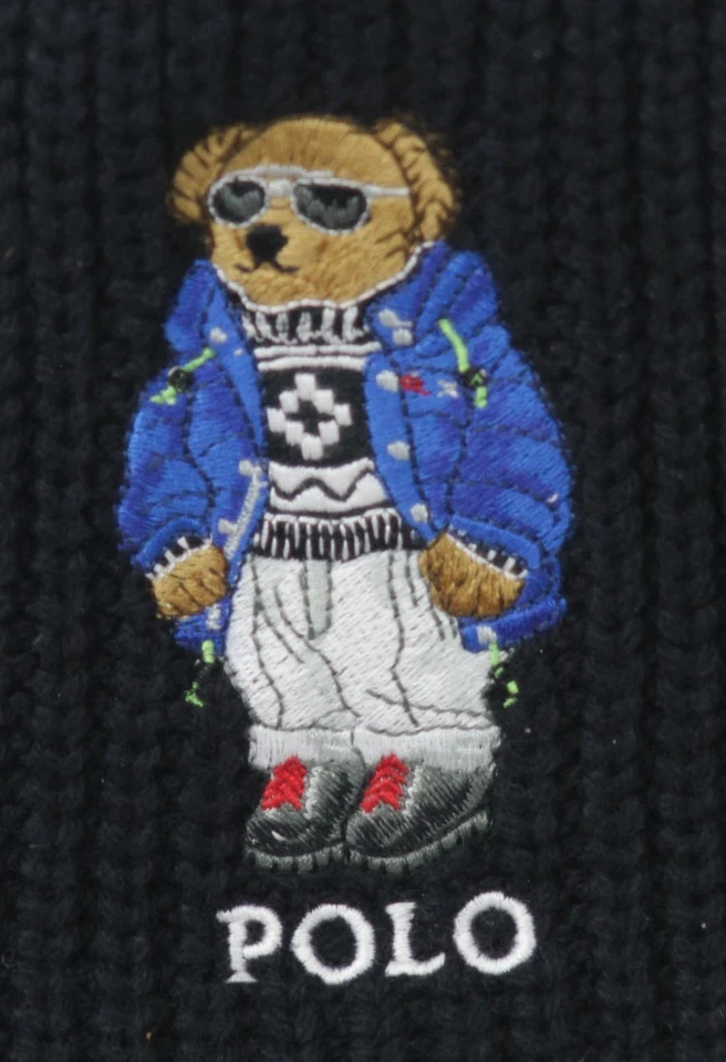 Bufanda de oso de peluche negro coleccionable Polo Ralph Lauren nueva con etiquetas Foto 2 de 2
