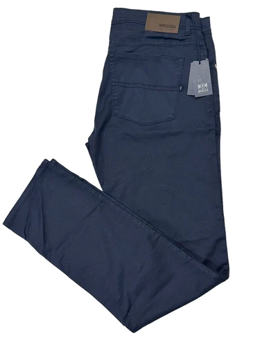 Boggi Milano Mens CLAUDE Pants Gabard Tencel Cotton Stretch Navy ITALY 36 X 34