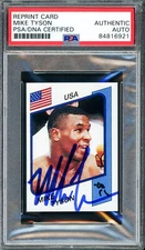 MIKE TYSON AUTOGRAPHED 1986 PANINI SUPERSPORT ROOKIE RETRO RP RC PSA/DNA 211862