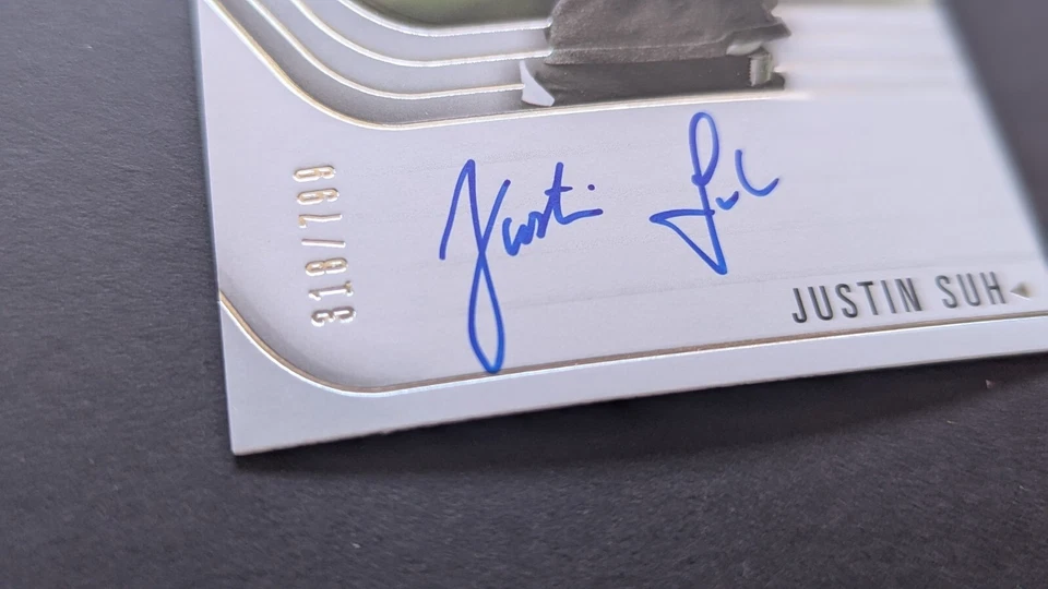 2021 SP Authentic Golf Authentic Rookies Auto Justin Suh RC 318/799 READ - Image 2 of 4