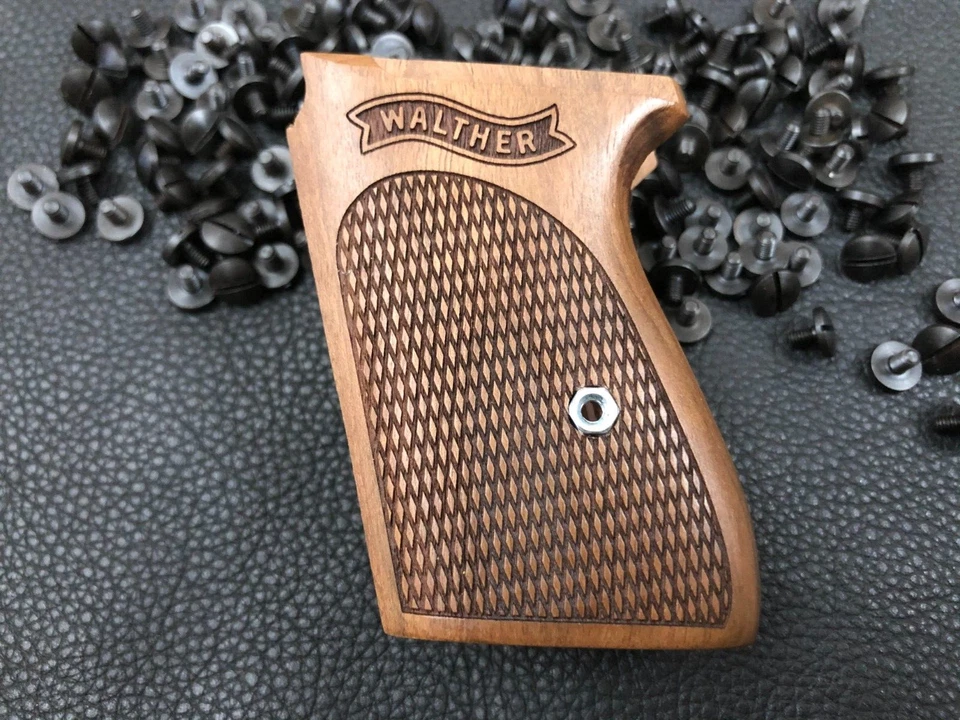 WALTHER PPK NUSSBAUM HOLZGRIFFE KARIERT