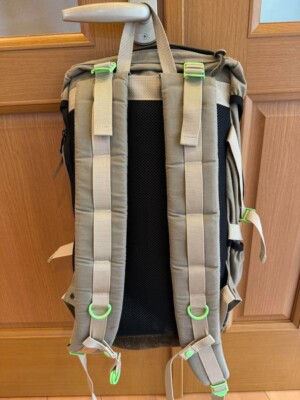 Stussy Masterpiece Collaboration Backpack logo color beige fashion