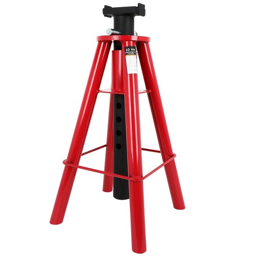 10 Ton Red Manual Jack Stand Support Heavy Duty Car Truck Repair Steel Lift Tool - Bild 4 von 10