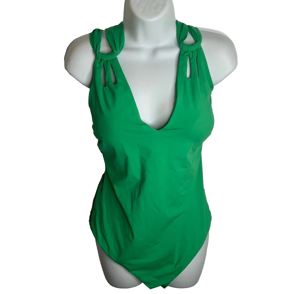 Becca $158 Plus Size Strappy One Piece Swimsuit Green Size 2X - Image 2 of 4