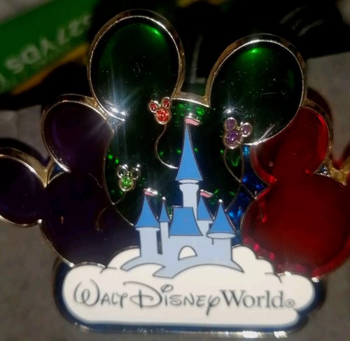 Walt Disney World Cinderella Castle Cast Member Bolo ID Lanyard Mickey Balloons - Picture 2 of 4