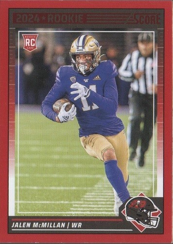 2024 Panini Score "RED Parallel" Jalen McMillan RC #380