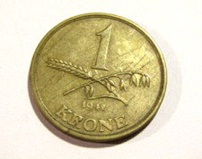 Denmark 1942 1 Krone Coin