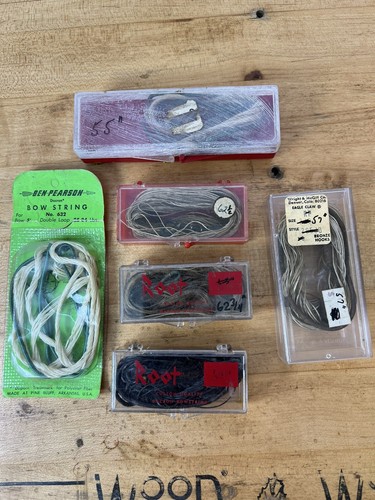 Lot of 6 Vintage Bow Strings 55”-62.75" Bowstring Dacron Archery Longbow Hunting