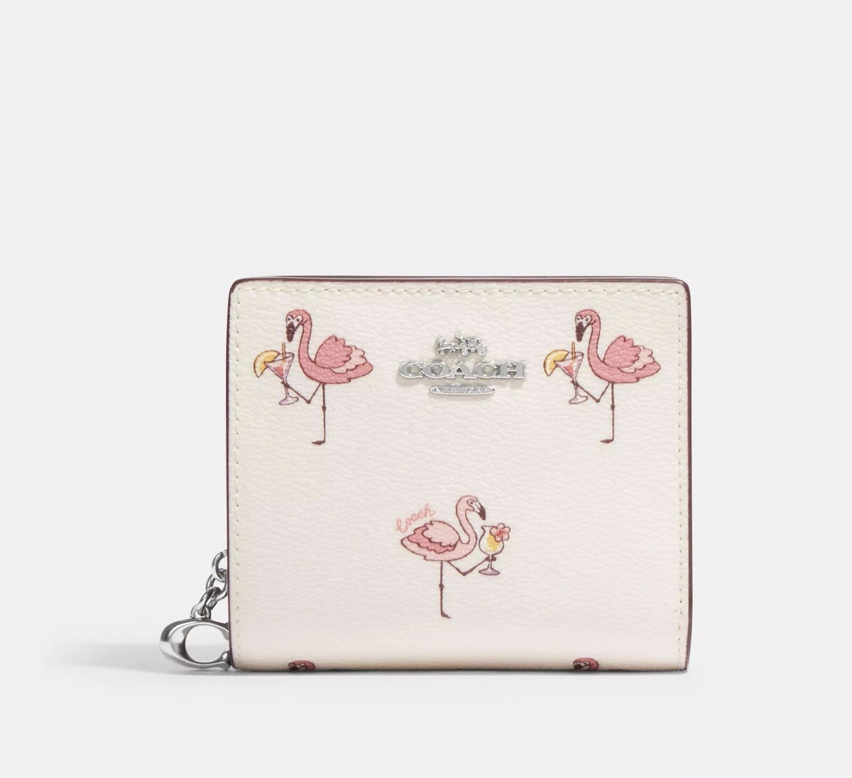 New♪COACH♪二つ折り財布★Snap Wallet With Flamingo Print Coach Snap Wallet With Flamingo Print 🦩CK435 Fast for sale