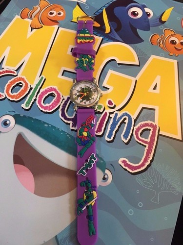 Kids Boys Girls Ninja Turtles Wristwatch Silicone Strap Wrist Watch Slim 3mm UK - Picture 16 of 26