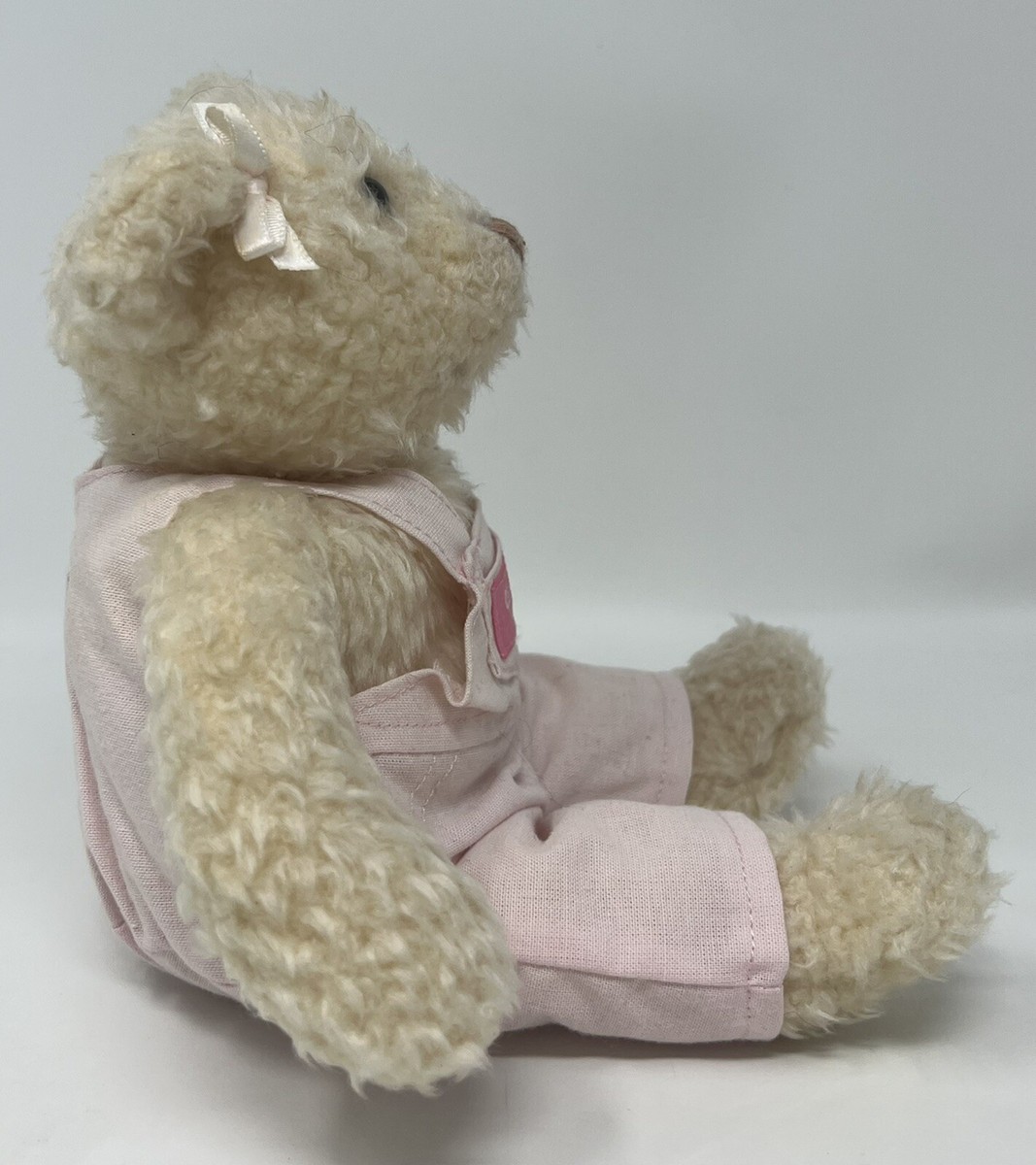 Eden OshKosh B'Gosh Vestbak Pink Overalls Teddy Bear Plush Stuffed