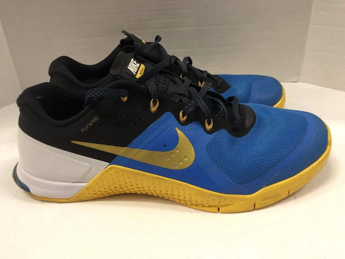 NIKE METCON 2 Blue Yellow 45 men 11.5 | eBay