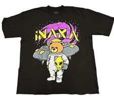 Inaka Power Alien Astronaut Bear TShirt Black XL NWOT Casual Street Wear