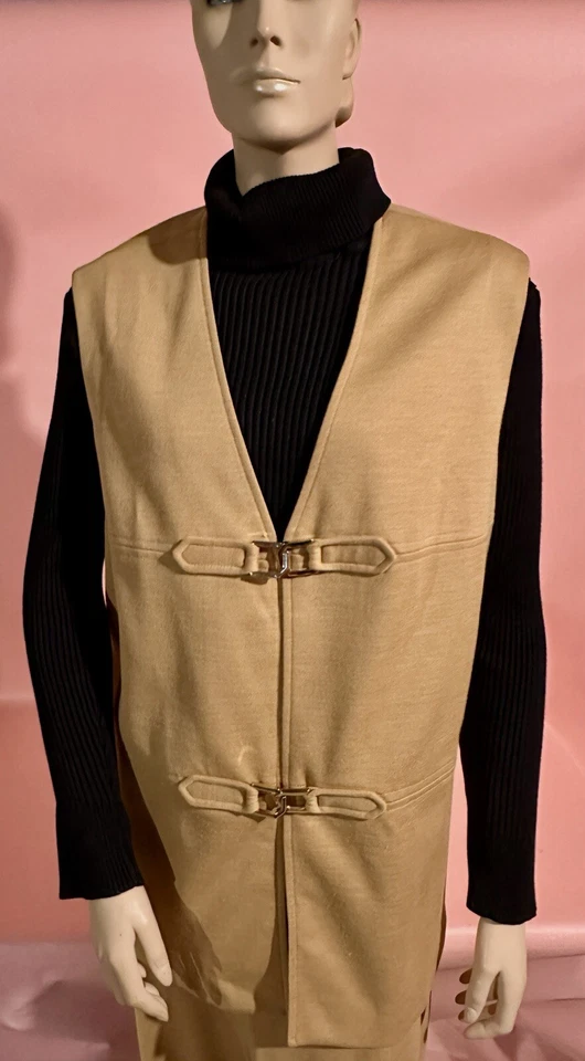 Vintage MR. ALEX Bronzeado MOD GROOVY Colete Correspondente Fivelas Douradas e Calças HALLOWEEN! - Imagem 4 de 4