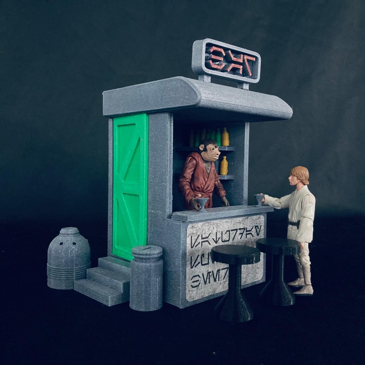 Sci Fi Street Bar for 6 IN (1:12) Figure Diorama