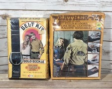 SEALED Vintage 1970s Leather-It And Belt Kit Accenting Crafts Clothing Kit NEW