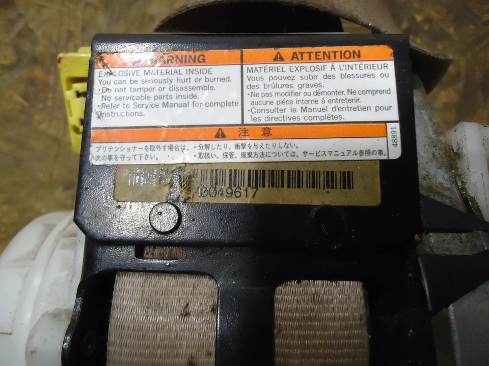 Honda Odyssey 2001 cinturón de seguridad delantero derecho del lado del pasajero Foto 3 de 4