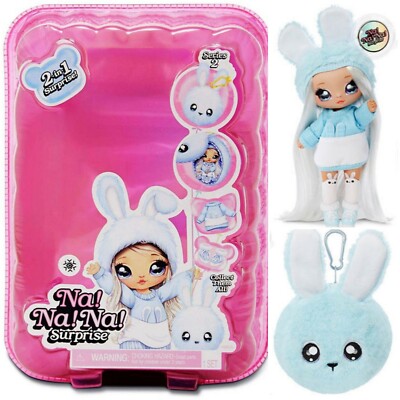 NEW Na Na Na Surprise doll ASPEN FLUFF Blue Bunny Series 2 Plush