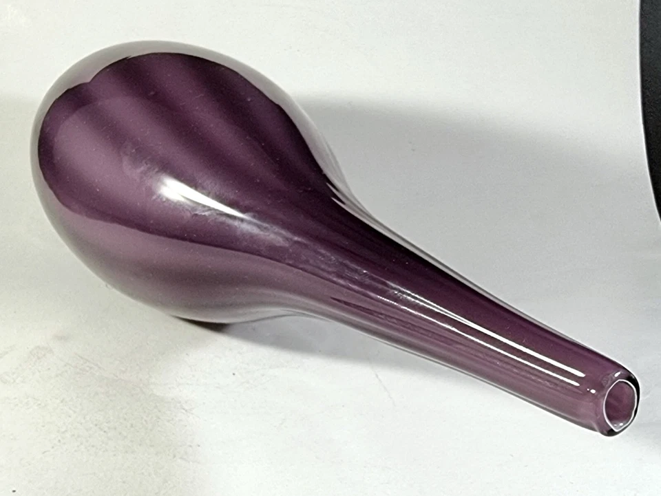 Purple Vintage Swirl Single Flower Vase Art Deco Psychedelic - Image 4 of 4