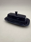 Vintage Fiesta Cobalt Blue Butter Dish w/ Lid Homer Laughlin USA Retired Color