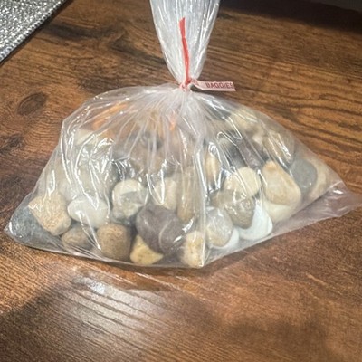 Multicolor Smooth Stone Pebbles, Assorted Natural Garden, Indoor/Outdoor