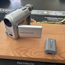 Sony Handycam DCR-HC20 NTSC 120x Zoom Carl Zeiss W/ Battery  Not Tested 