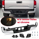 For Toyota Tacoma 2016 2017 2018-2023 Chrome Rear Step Bumper  W/o Sensor Holes